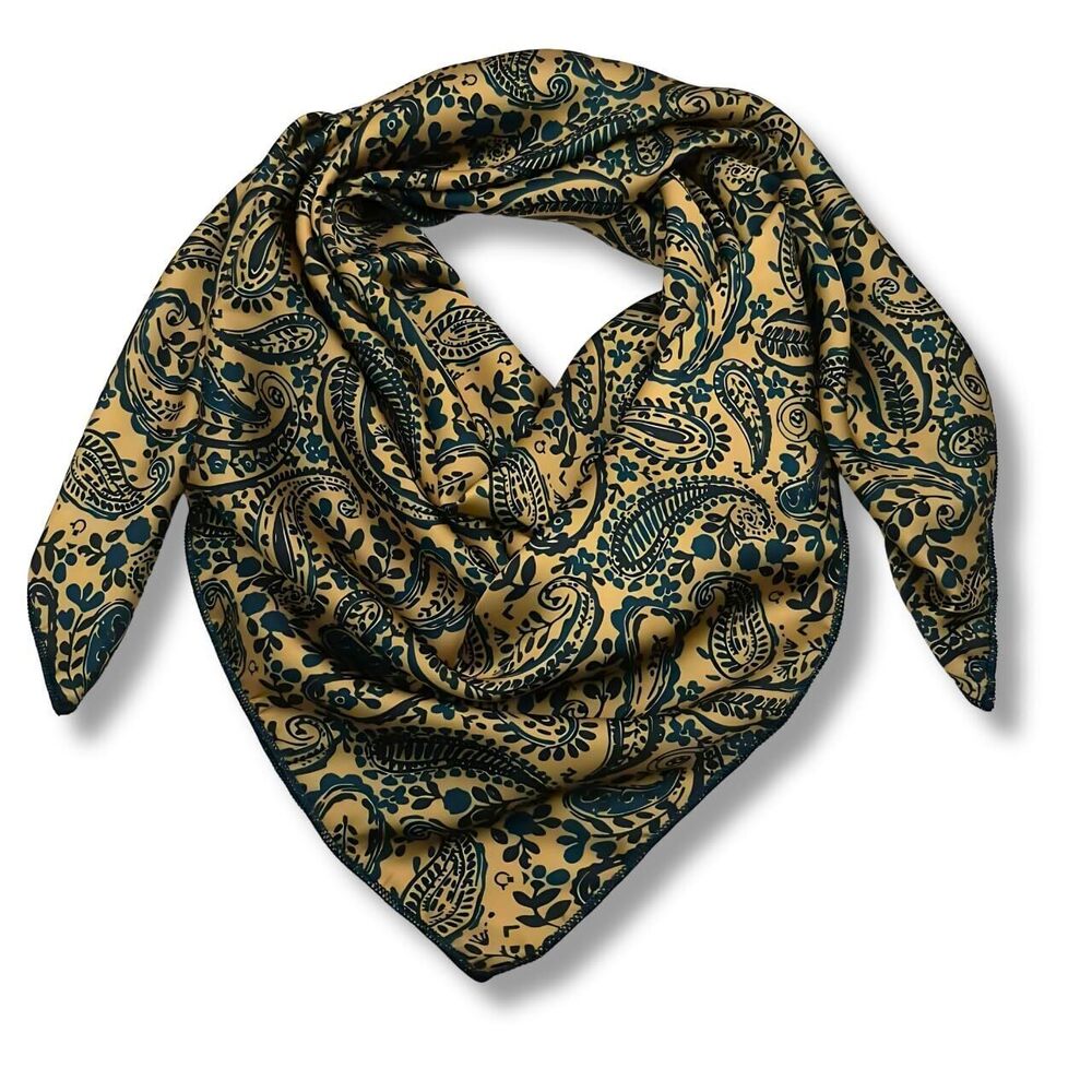2575 Wild Rag Silk Scarf 36'', Western Cowboy Bandana Square Silky Wild